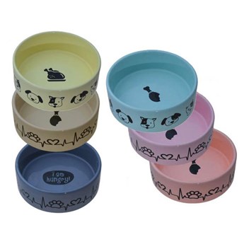 ظرف آب و غذا سرامیکی طرح رنگی حناپت