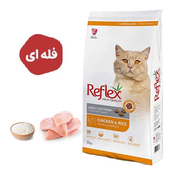 غذای خشک گربه بالغ رفلکس طعم مرغ و برنج