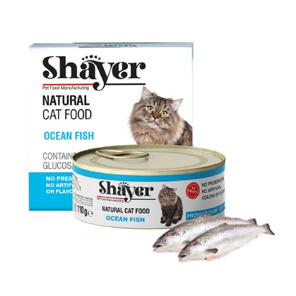 کنسرو نچرال گربه شایر طعم ماهی اقیانوسی