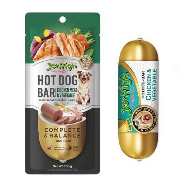 تشویقی هات داگ سگ جرهای طعم مرغ و سبزیجات