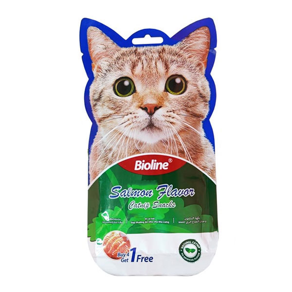 بستنی گربه کت نیپ دار بایولاین با طعم ماهی سالمون