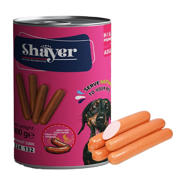 کنسرو نچرال سوسیس دودی سگ شایر