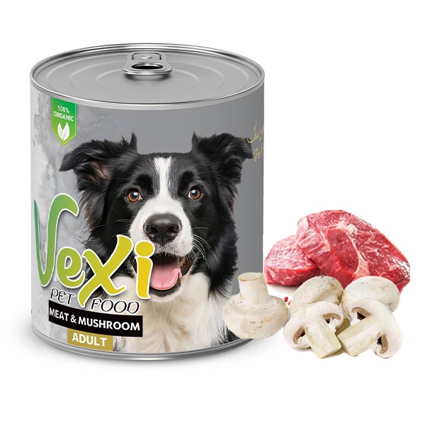 کنسرو نچرال سگ وکسی طعم گوشت و قارچ