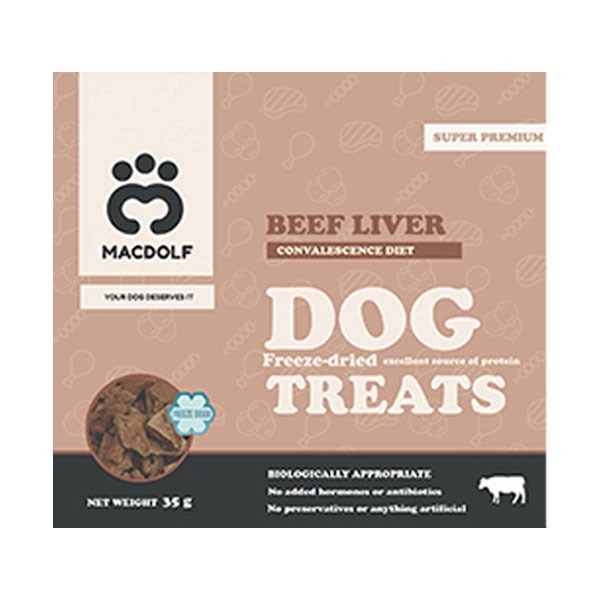 تشویقی سگ مکدلف مدل جگر گوساله فریز دراید