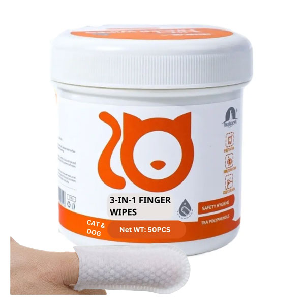 دستمال مرطوب انگشتی دندان و چشم و گوش حیوانات