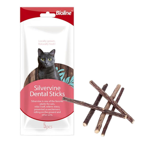 تشویقی ساقه های چوبی کت نیپ گربه بایولاین