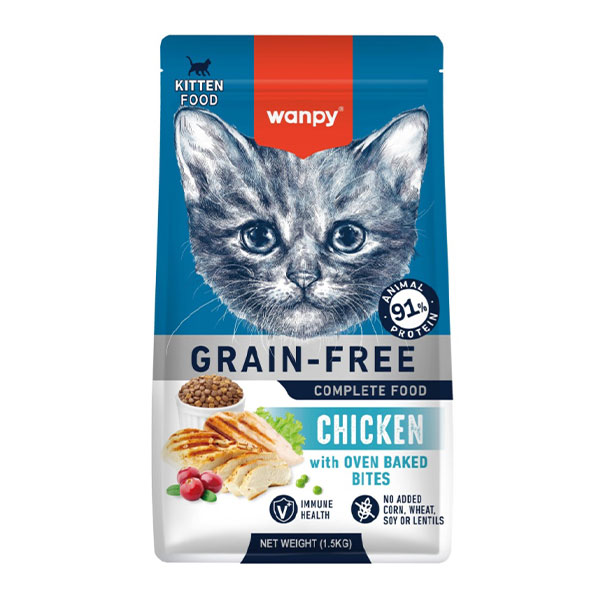 غذا خشک بچه گربه ونپی با طعم مرغ