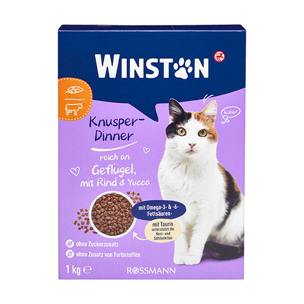 غذا خشک گربه وینستون طعم مرغ و گوشت گاو