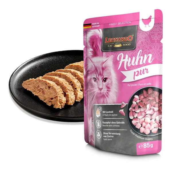 پوچ گربه لئوناردو با طعم مرغ