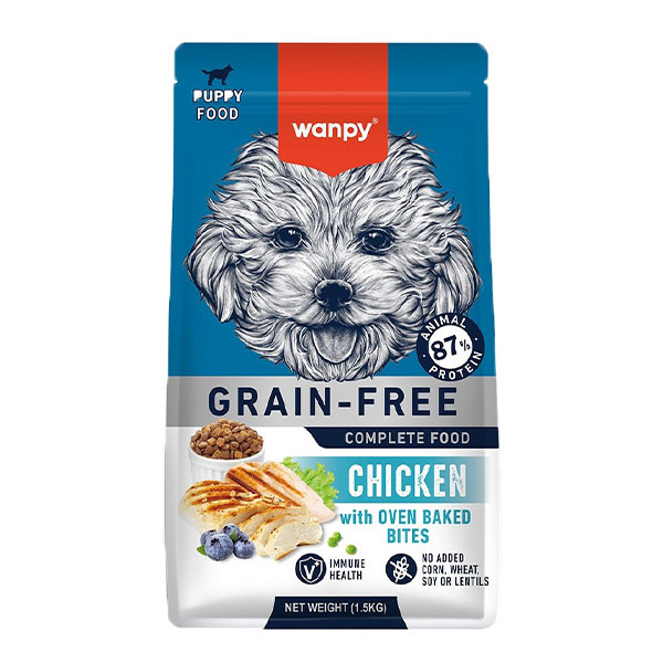 غذا خشک توله سگ ونپی با طعم مرغ