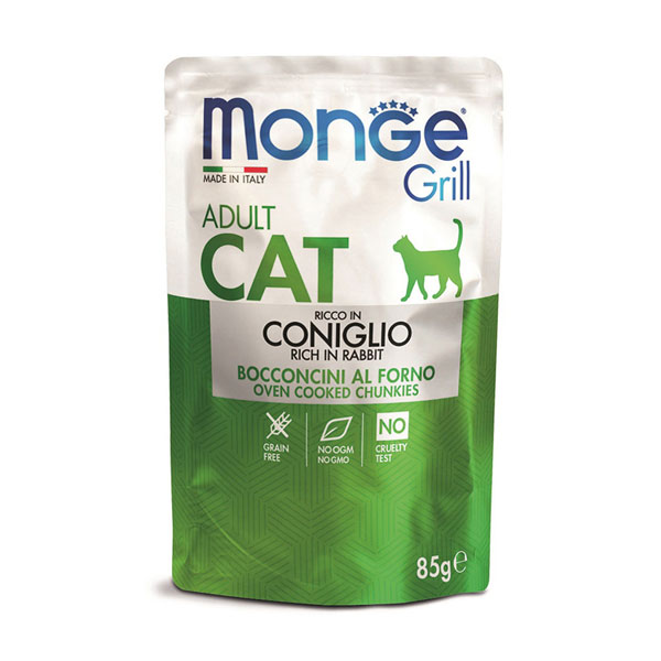 پوچ گربه مونژه با طعم گوشت خرگوش