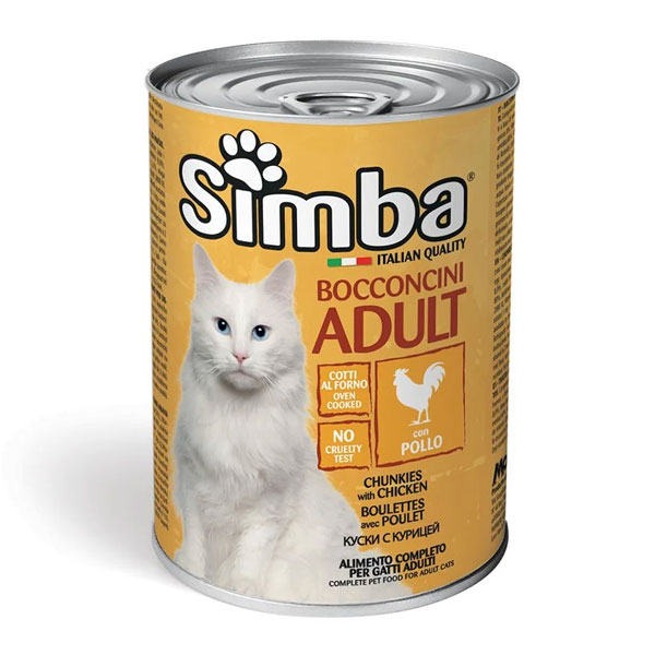 کنسرو گربه مونژه Simba طعم مرغ