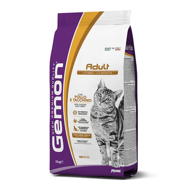 غذا خشک گربه مونژه Gemon طعم مرغ و بوقلمون