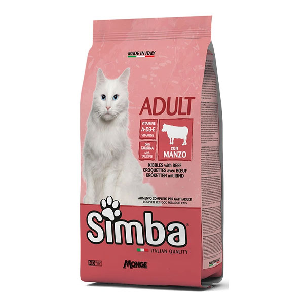 غذا خشک گربه مونژه Simba طعم گوشت گاو