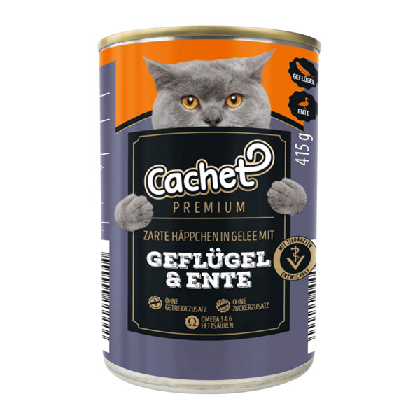 کنسرو گربه کچت طعم مرغ و اردک در ژله