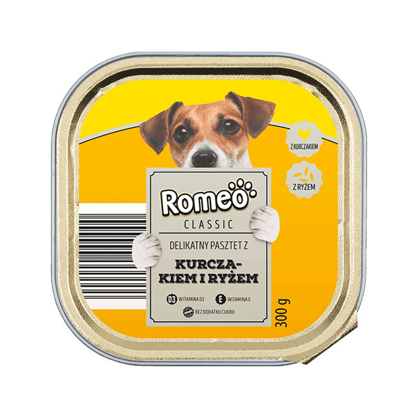 ووم سگ رومئو طعم مرغ و برنج