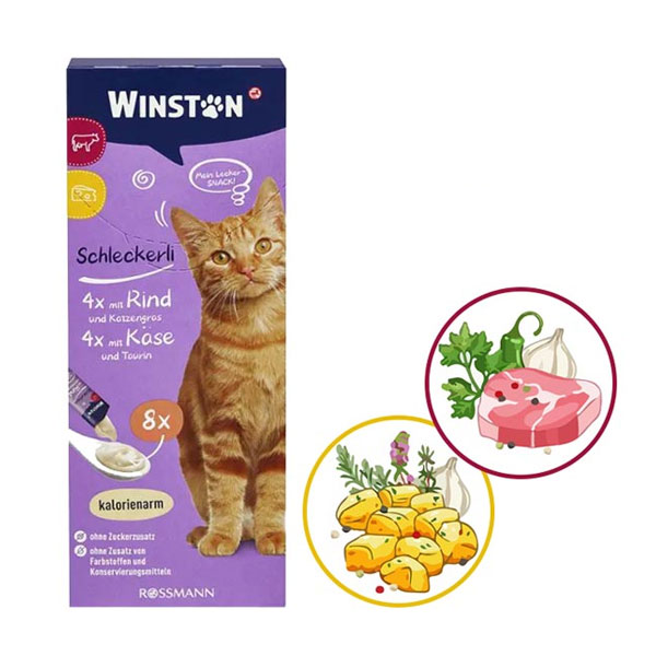 بستنی گربه وینستون طعم گوساله و پنیر