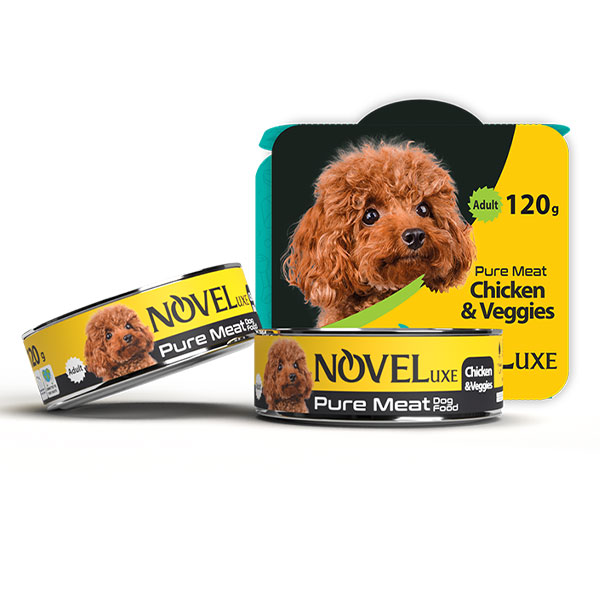 کنسرو نچرال سگ نوول با طعم مرغ و سبزیجات