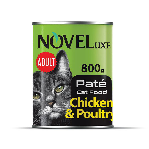 کنسرو پته گربه با طعم مرغ و گوشت پرندگان نوول