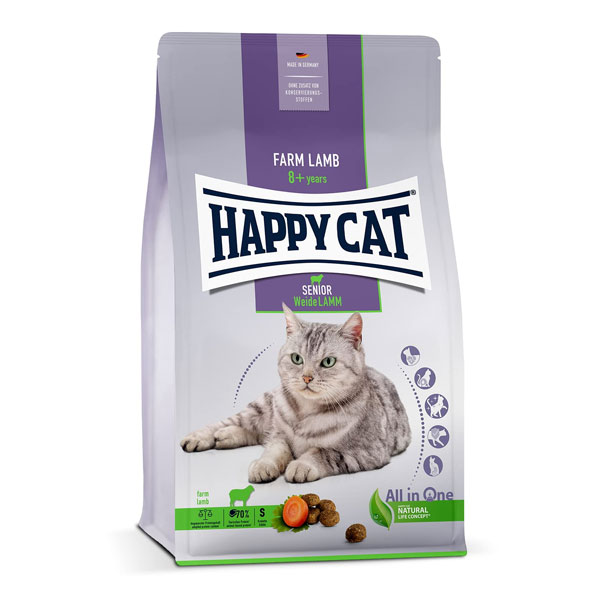 غذا خشک گربه هپی کت مدل سنیور با طعم گوشت بره