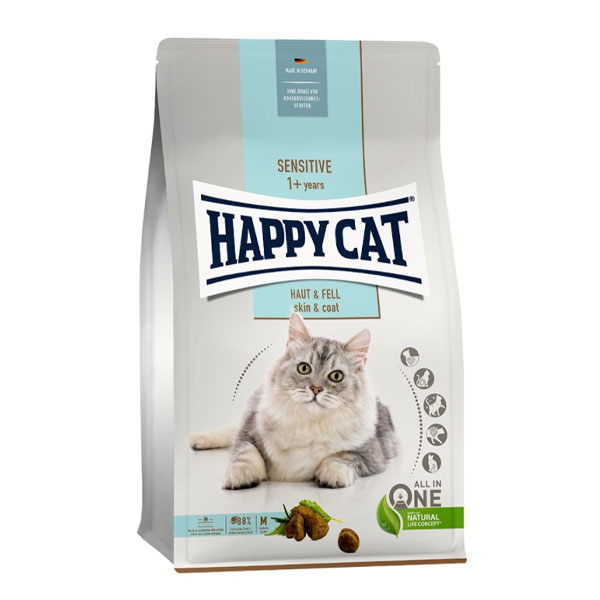 غذا خشک هپی کت مخصوص گربه با پوست و مو حساس