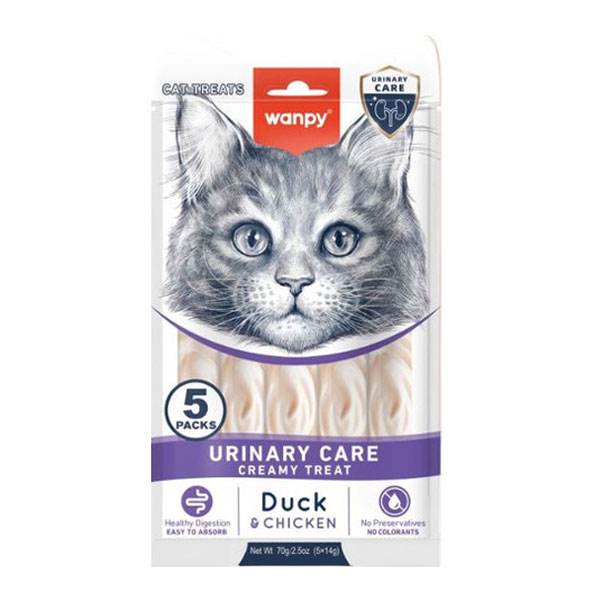 بستنی گربه ونپی مدل یورینری کر با طعم اردک و مرغ