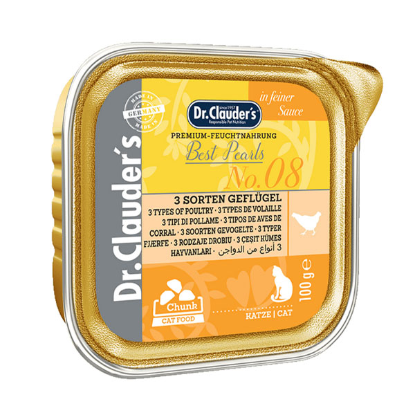 ووم گربه دکتر کلادرز طعم گوشت پرندگان در سس