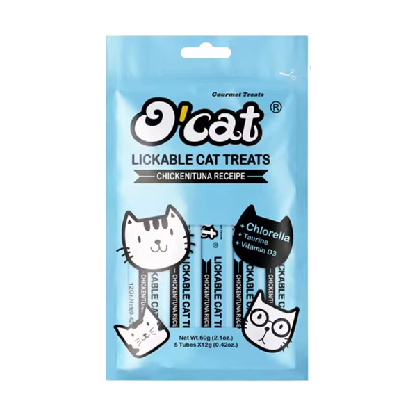 بستنی گربه اوکت طعم مرغ و ماهی تن