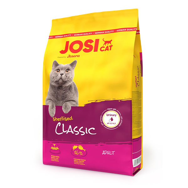 غذا خشک گربه عقیم شده JOSI CAT کلاسیک جوسرا با طعم ماهی سالمون
