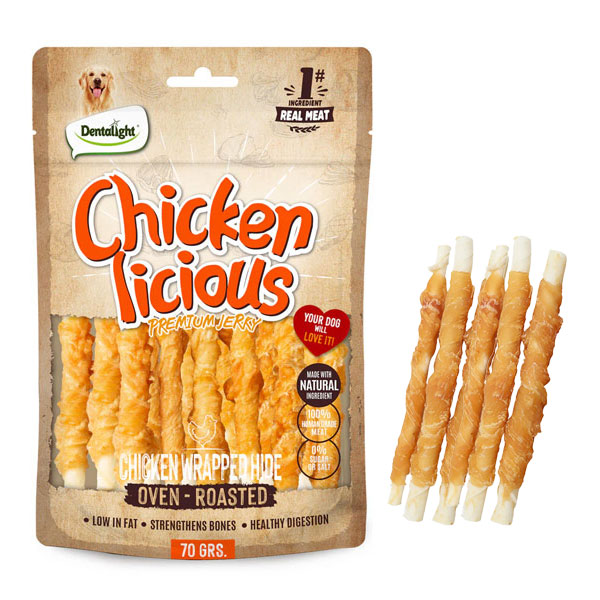 تشویقی سگ دنتالایت مدل Chicken Wrapped Hide