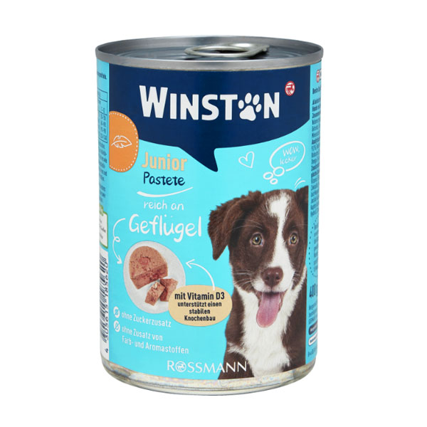 کنسرو سگ های جوان وینستون طعم مرغ