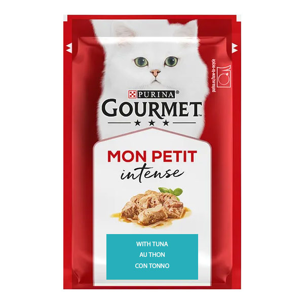 پوچ گربه MON PETIT گورمت طعم ماهی تن