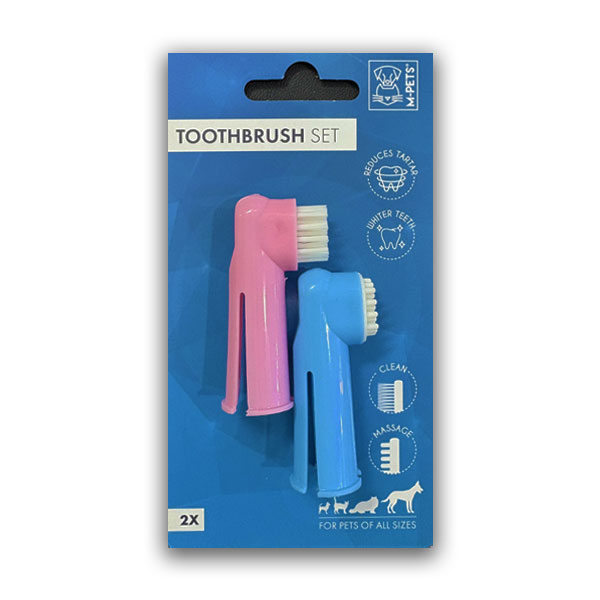 ست مسواک انگشتی تمیز کننده و ماساژور سگ و گربه M-PETS