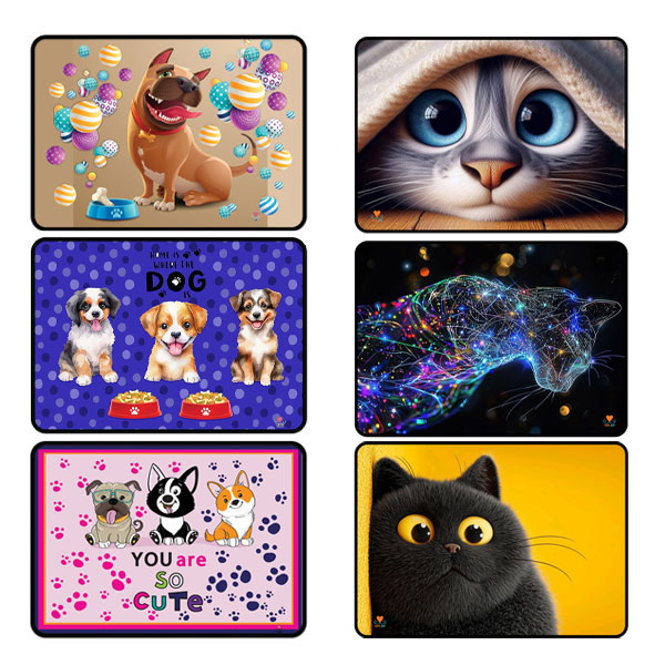 مت مستطیلی زیر ظرف آب و غذای سگ و گربه تادو