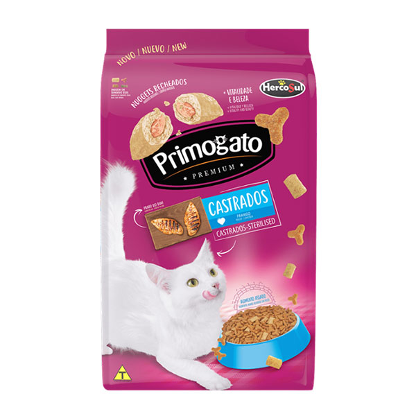 غذا خشک مغزدار گربه عقیم شده پریموگاتو