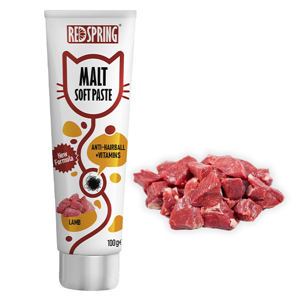 خمیر مالت گربه با طعم بره رد اسپرینگ