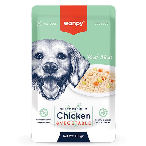 پوچ سگ ونپی طعم مرغ و سبزیجات