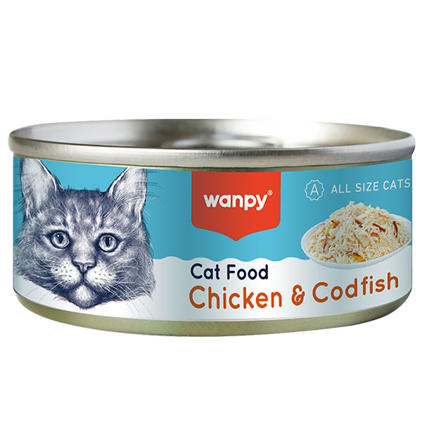 کنسرو گربه ونپی طعم مرغ و ماهی کاد