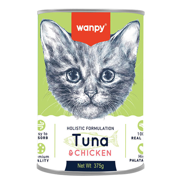 کنسرو بچه گربه ونپی طعم ماهی تن و مرغ