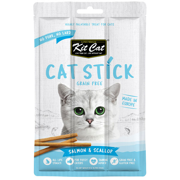 تشویقی مدادی گربه کیت کت با طعم ماهی سالمون و صدف