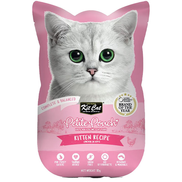 پوچ بچه گربه کیت کت با طعم مرغ