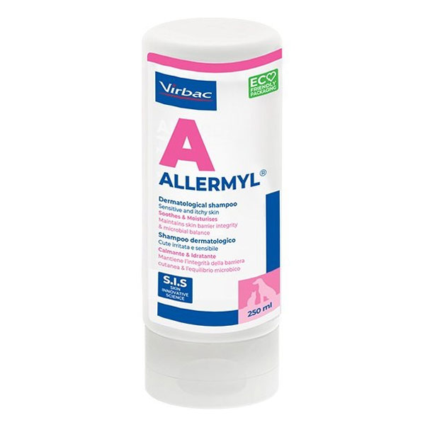 شامپو درمانی ضد آلرژی سگ و گربه مدل Allermyl ویرباک