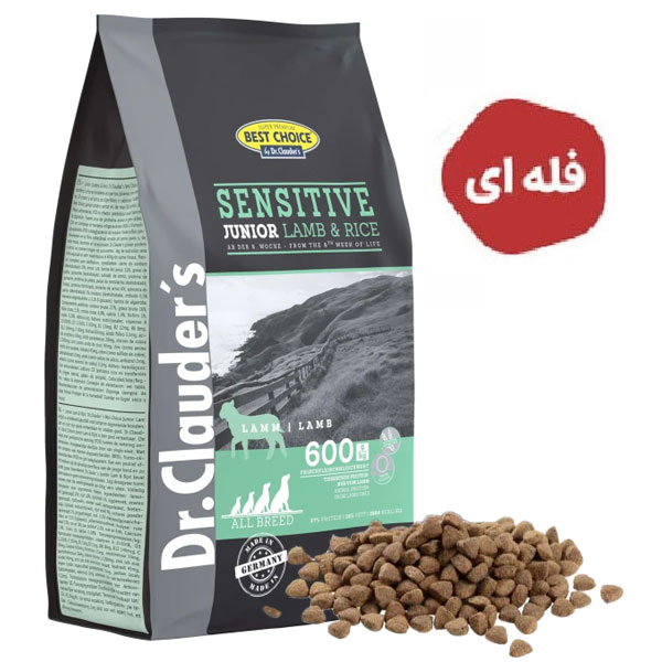 غذای خشک سگ جونیور زیر 18 ماه با گوارش حساس دکتر کلادرز