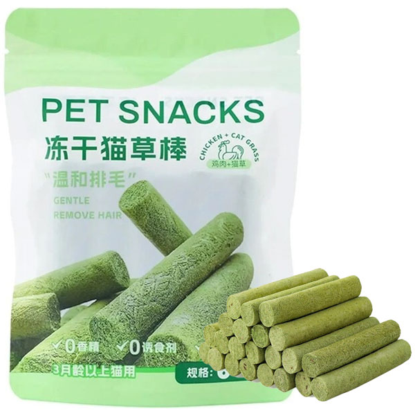 تشویقی گربه فریز دراید مدل استیک علف گربه PET SNACKS