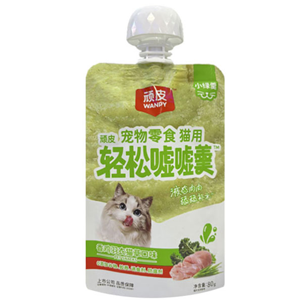 پودینگ آرامبخش گربه ونپی طعم مرغ و علف گربه