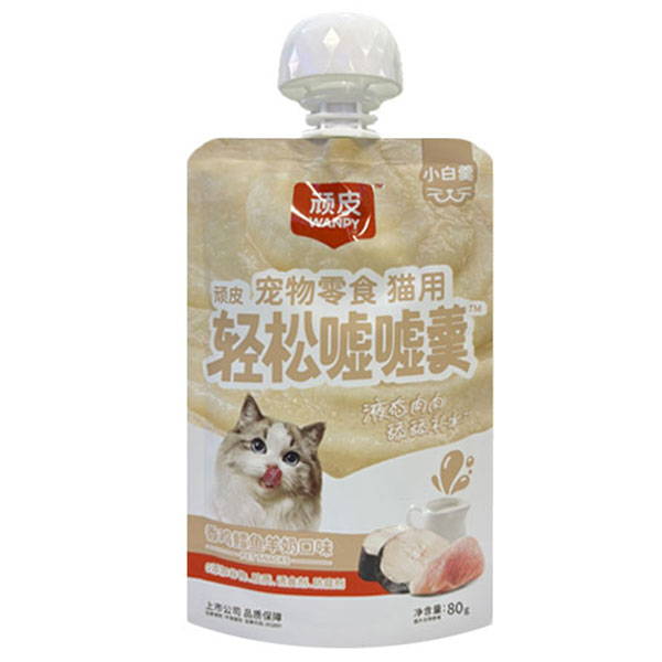 پودینگ آرامبخش گربه ونپی طعم مرغ و ماهی کاد و شیر بز