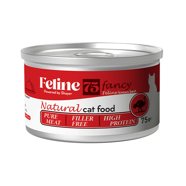 کنسرو نچرال گربه فیلاین طعم شتر مرغ