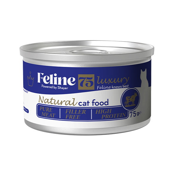 کنسرو نچرال گربه فیلاین طعم گوشت تکه ای گوساله