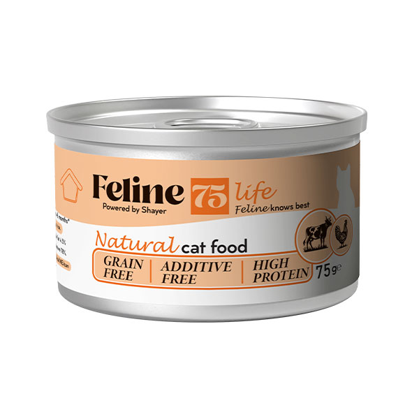 کنسرو نچرال گربه فیلاین طعم مرغ و گوشت