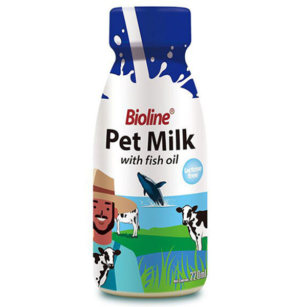 شیر بدون لاکتوز حیوانات خانگی بایولاین با روغن ماهی